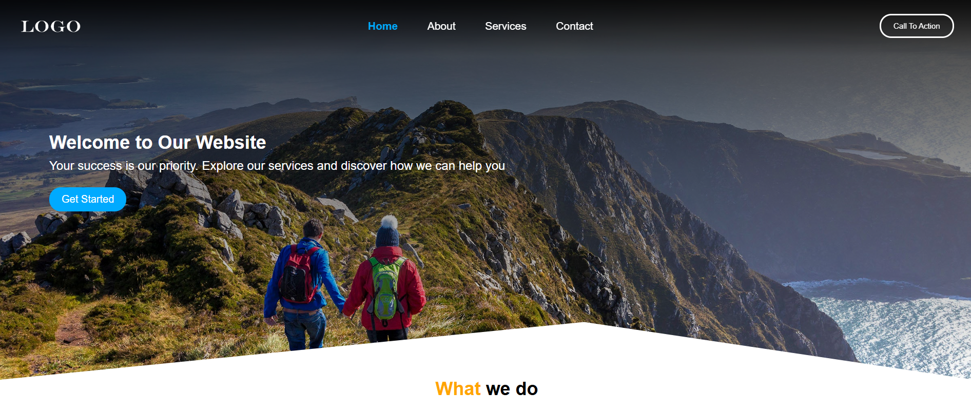 A image of a travel website template made by Isaac MND